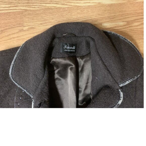 Fennelli Wool Coat Woman's Size S-M - Picture 3 of 4